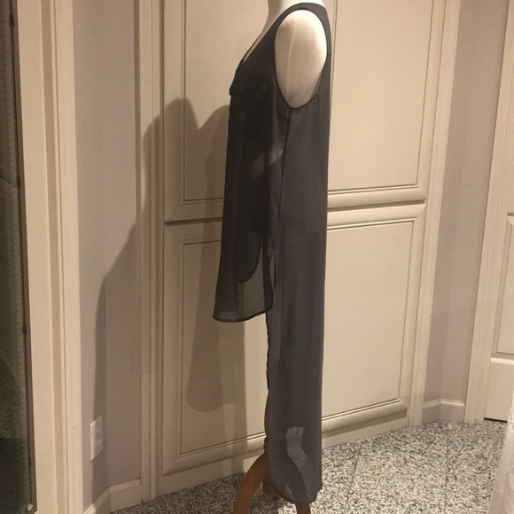 Forever 21 Sheer long Tunic/Top, size M, gray - Picture 2 of 6